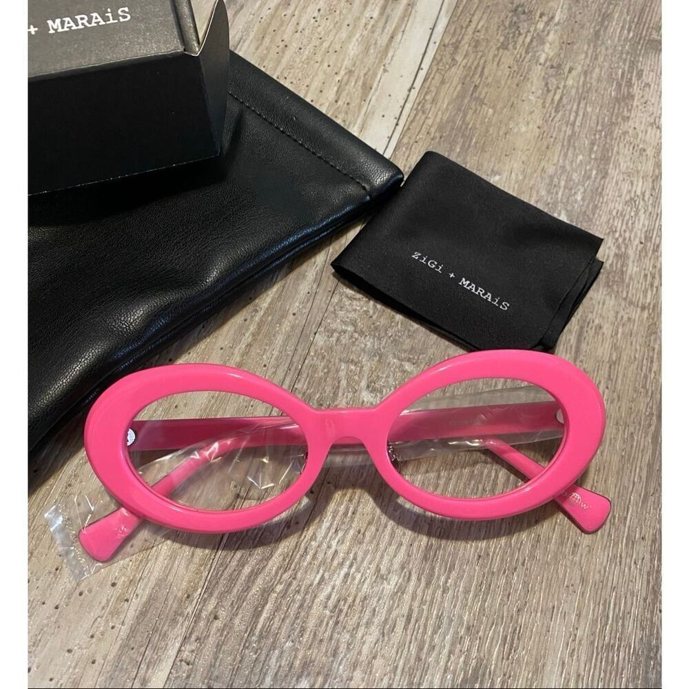 Zigi + Marais Pink Edit Neon Pink Blue Light Eye Glasses
